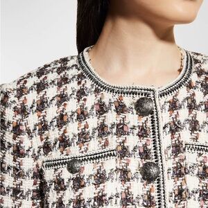 Veronica Beard Cirtane Tweed Single-Breasted Jacket Blazer